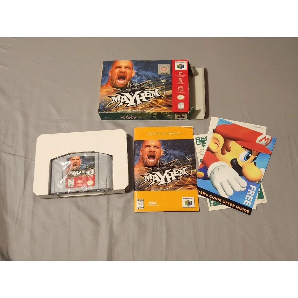 WCW Mayhem Nintendo 64 N64 CIB Complete Box Manual Authentic
